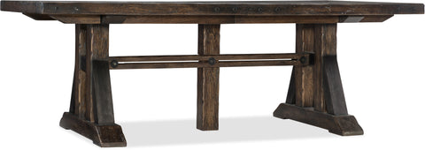 Hooker Furniture Casual Dining Roslyn County Trestle Dining Table w/2 21in leaves