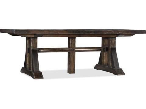 Hooker Furniture Casual Dining Roslyn County Trestle Dining Table w/2 21in leaves
