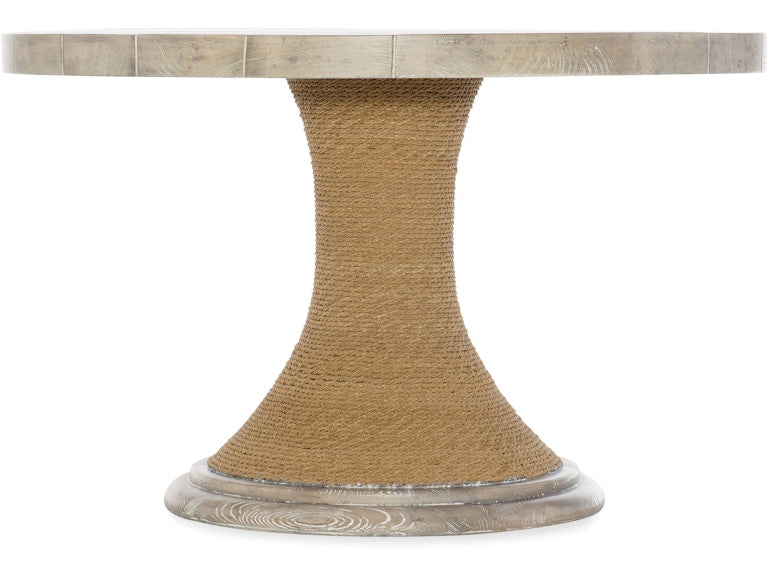 Hooker Furniture Casual Dining Amani 48in Round Pedestal Dining Table with Wood Top