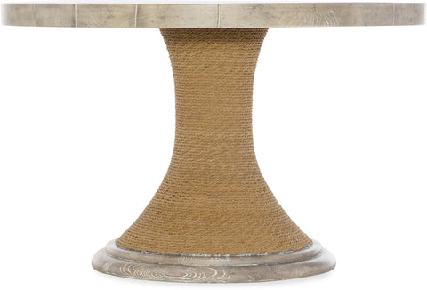 Hooker Furniture Casual Dining Amani 48in Round Pedestal Dining Table with Wood Top