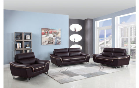 168 - Brown Sofa SetModel:  168-BROWN