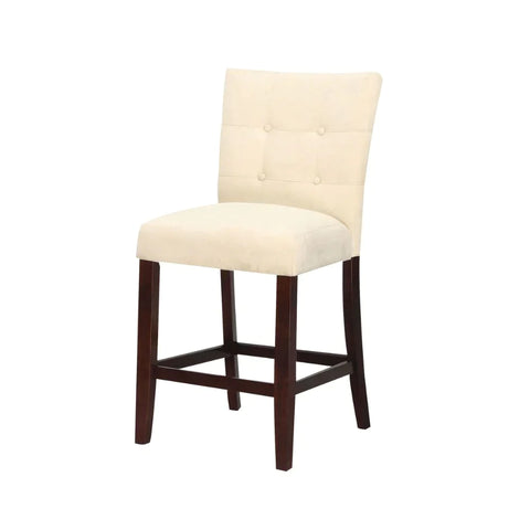 Baldwin Beige Microfiber & Walnut Counter Height Chair Model 16832 By ACME Furniture