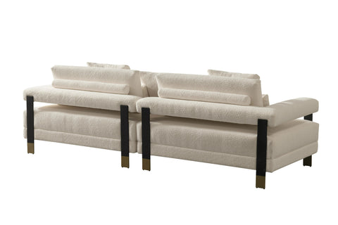 Divani Casa Stratford Modern Off White Fabric Sofa Set Model VGHM-XF530-SET-IVY