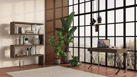 Ferris Modern Walnut Office Desk Model VGBBMD153-WAL