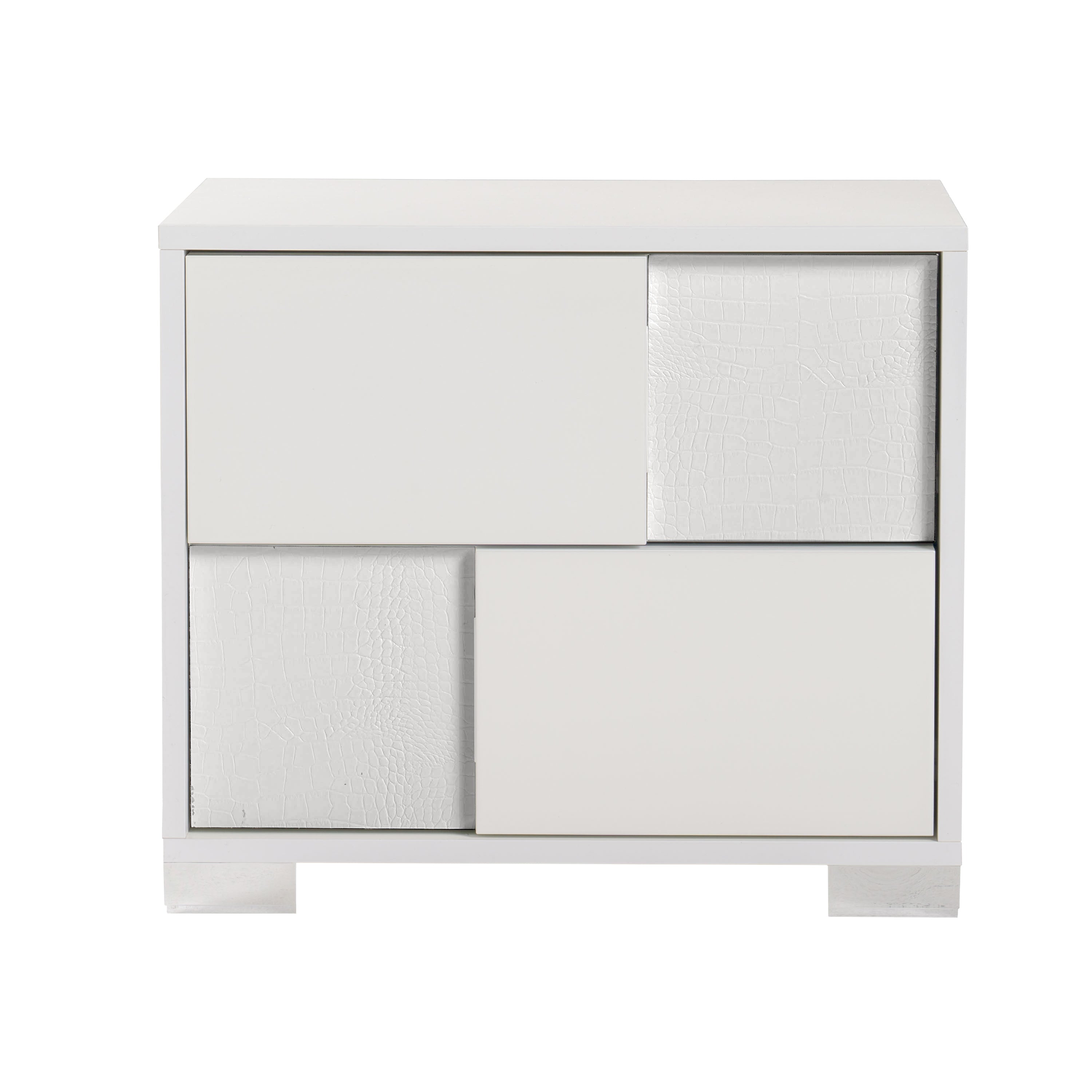 Modrest Monza Italian Modern White Nightstand Model VGACANCONA-NS-WHT