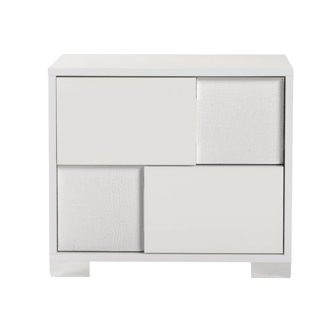 Modrest Monza Italian Modern White Nightstand Model VGACANCONA-NS-WHT