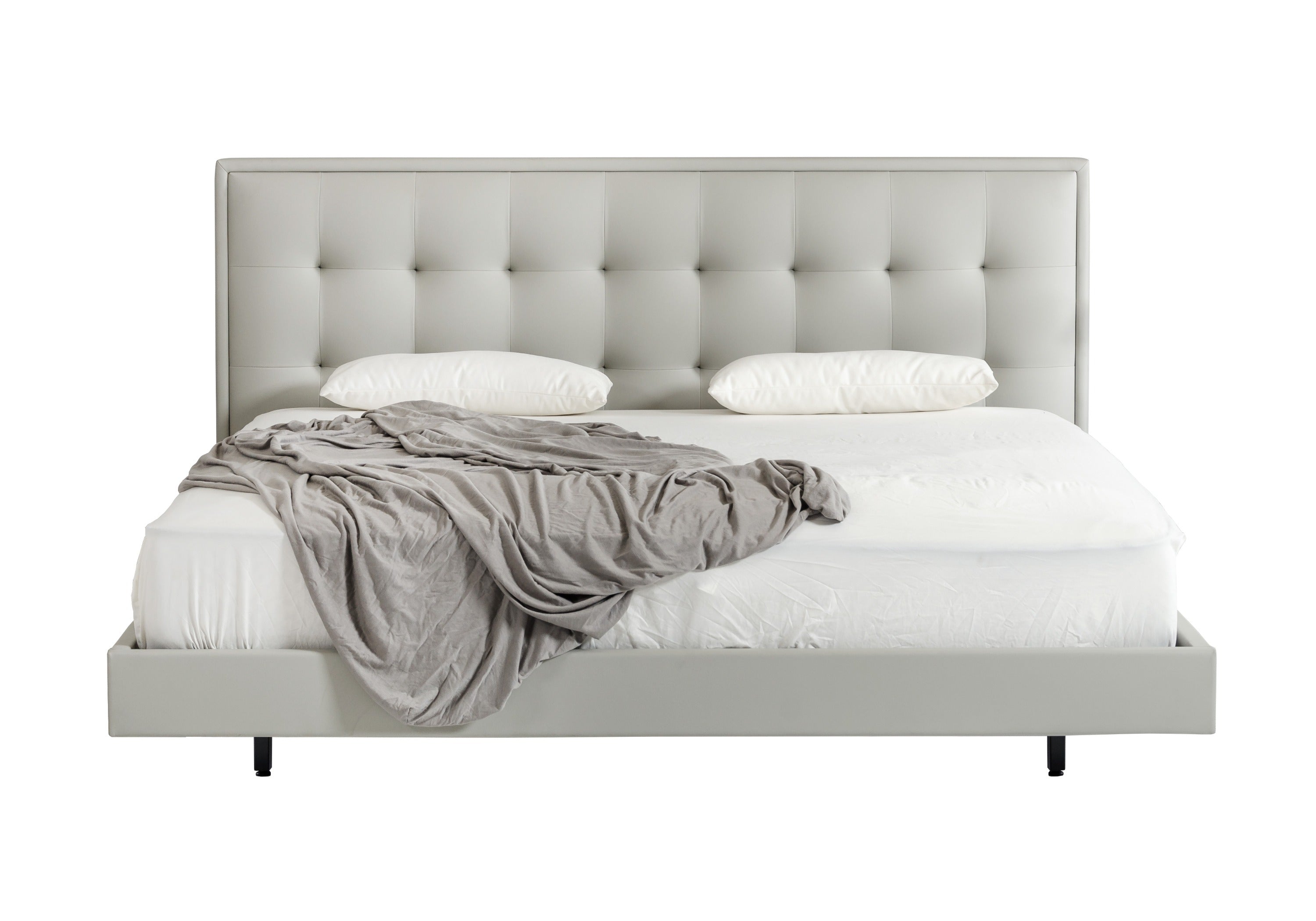 Modrest Hera Modern Grey Leatherette Bed Model VGCNHERA-BED