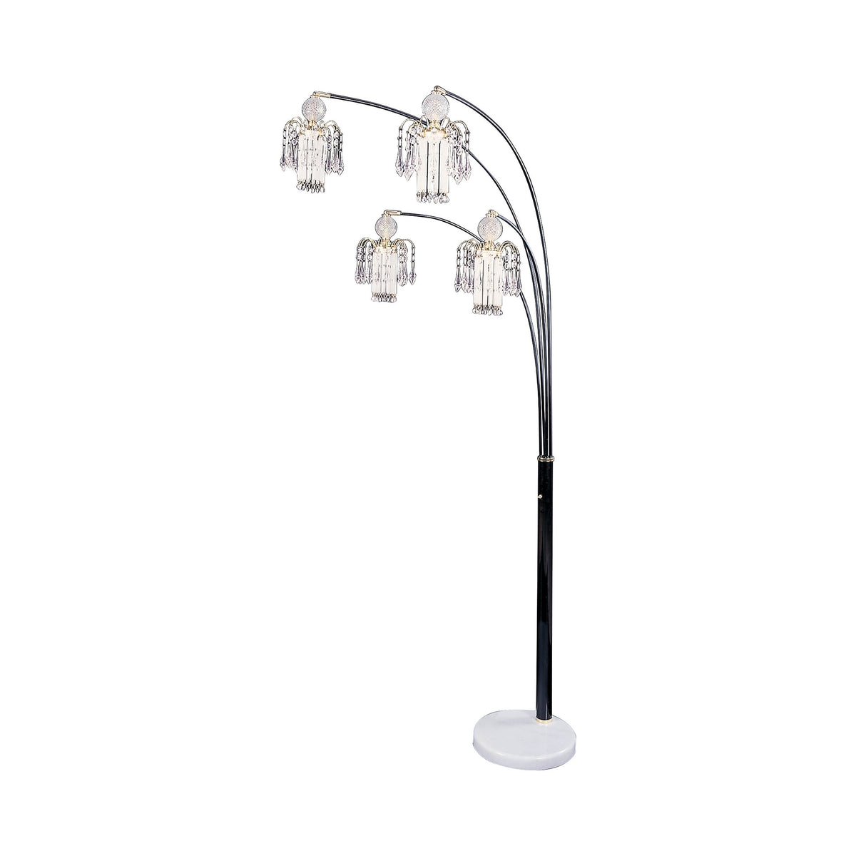 Coaster Maisel Floor Lamp with 4 Staggered Shades Black Model 1771N