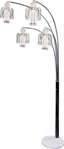 Coaster Maisel Floor Lamp with 4 Staggered Shades Black Model 1771N