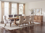 Coaster Florence Double Pedestal Dining Table Rustic Smoke Model 180201