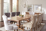 Coaster Florence Double Pedestal Dining Table Rustic Smoke Model 180201