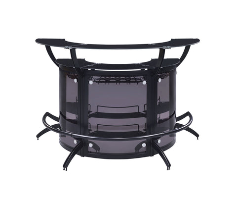 Coaster Dallas 3-Bottle Wine Rack Bar Unit Smoked and Black Model 182135