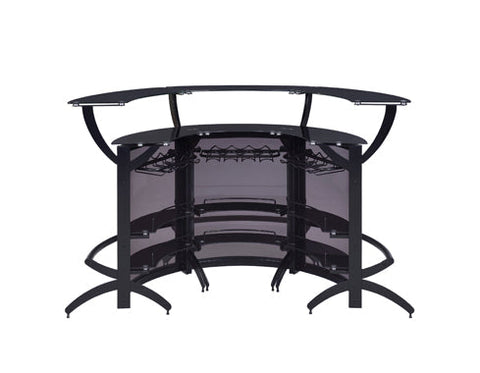 Coaster Dallas Curved Bar Unit Smoke and Black, Set of 3 Model 182135-S3