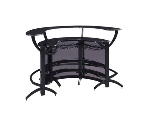 Coaster Dallas Curved Bar Unit Smoke and Black, Set of 3 Model 182135-S3