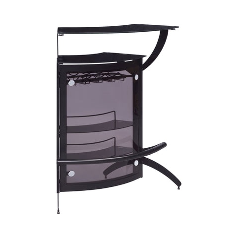Coaster Dallas 3-Bottle Wine Rack Bar Unit Smoked and Black Model 182135