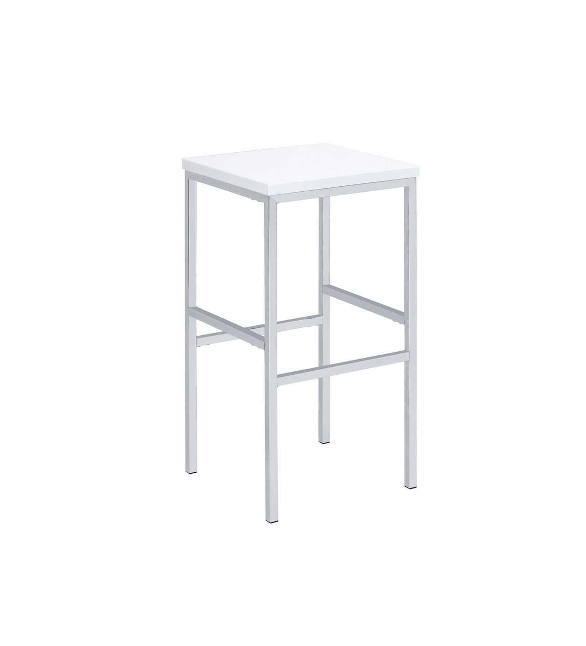 Coaster Natividad 5-piece Bar Set White High Gloss and Chrome Model 182525