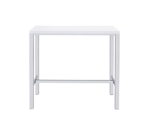 Coaster Natividad 5-piece Bar Set White High Gloss and Chrome Model 182525