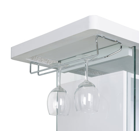 Coaster Acosta Rectangular Bar Unit with Footrest and Glass Side Panels Model 182632