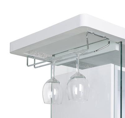 Coaster Acosta Rectangular Bar Unit with Footrest and Glass Side Panels Model 182632