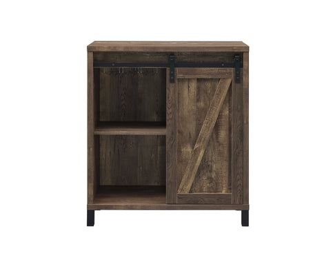 Coaster Arlington Bar Cabinet with Sliding Door Rustic Oak Model 182852