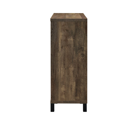 Coaster Arlington Bar Cabinet with Sliding Door Rustic Oak Model 182852