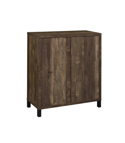 Coaster Arlington Bar Cabinet with Sliding Door Rustic Oak Model 182852