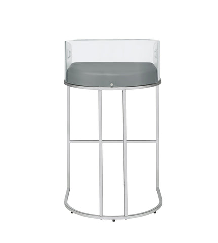Coaster Thermosolis Acrylic Back Bar Stools Grey and Chrome (Set of 2) Model 183406