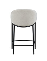 Coaster Chadwick Sloped Arm Counter Height Stools Beige and Glossy Black (Set of 2) Model 183436
