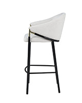 Coaster Chadwick Sloped Arm Bar Stools Beige and Glossy Black (Set of 2) Model 183437