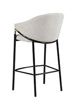 Coaster Chadwick Sloped Arm Bar Stools Beige and Glossy Black (Set of 2) Model 183437