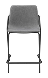 Coaster Earnest Solid Back Upholstered Counter Height Stools Grey and Black (Set of 2) Model 183452