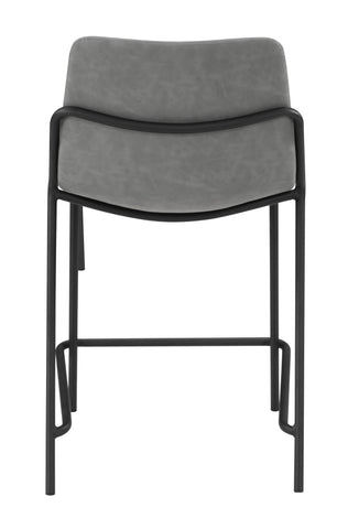 Coaster Earnest Solid Back Upholstered Counter Height Stools Grey and Black (Set of 2) Model 183452