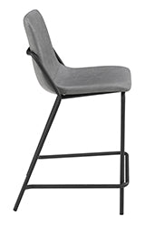 Coaster Earnest Solid Back Upholstered Counter Height Stools Grey and Black (Set of 2) Model 183452