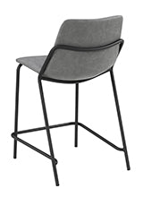 Coaster Earnest Solid Back Upholstered Counter Height Stools Grey and Black (Set of 2) Model 183452