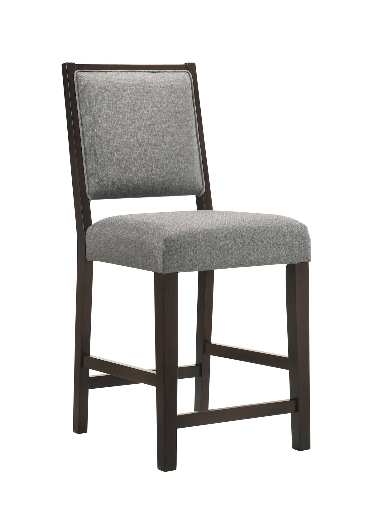 Coaster Bedford Upholstered Open Back Counter Height Stools with Footrest (Set of 2) Grey and Espresso Model 183471
