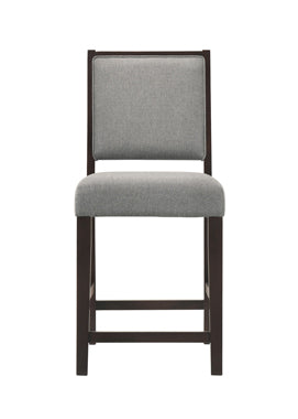 Coaster Bedford Upholstered Open Back Counter Height Stools with Footrest (Set of 2) Grey and Espresso Model 183471