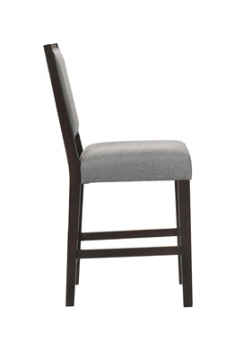 Coaster Bedford Upholstered Open Back Counter Height Stools with Footrest (Set of 2) Grey and Espresso Model 183471