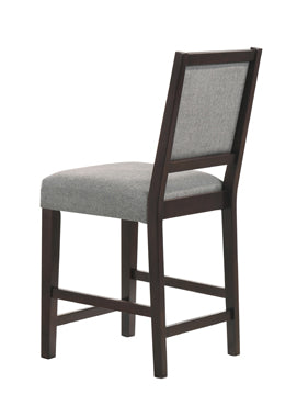 Coaster Bedford Upholstered Open Back Counter Height Stools with Footrest (Set of 2) Grey and Espresso Model 183471
