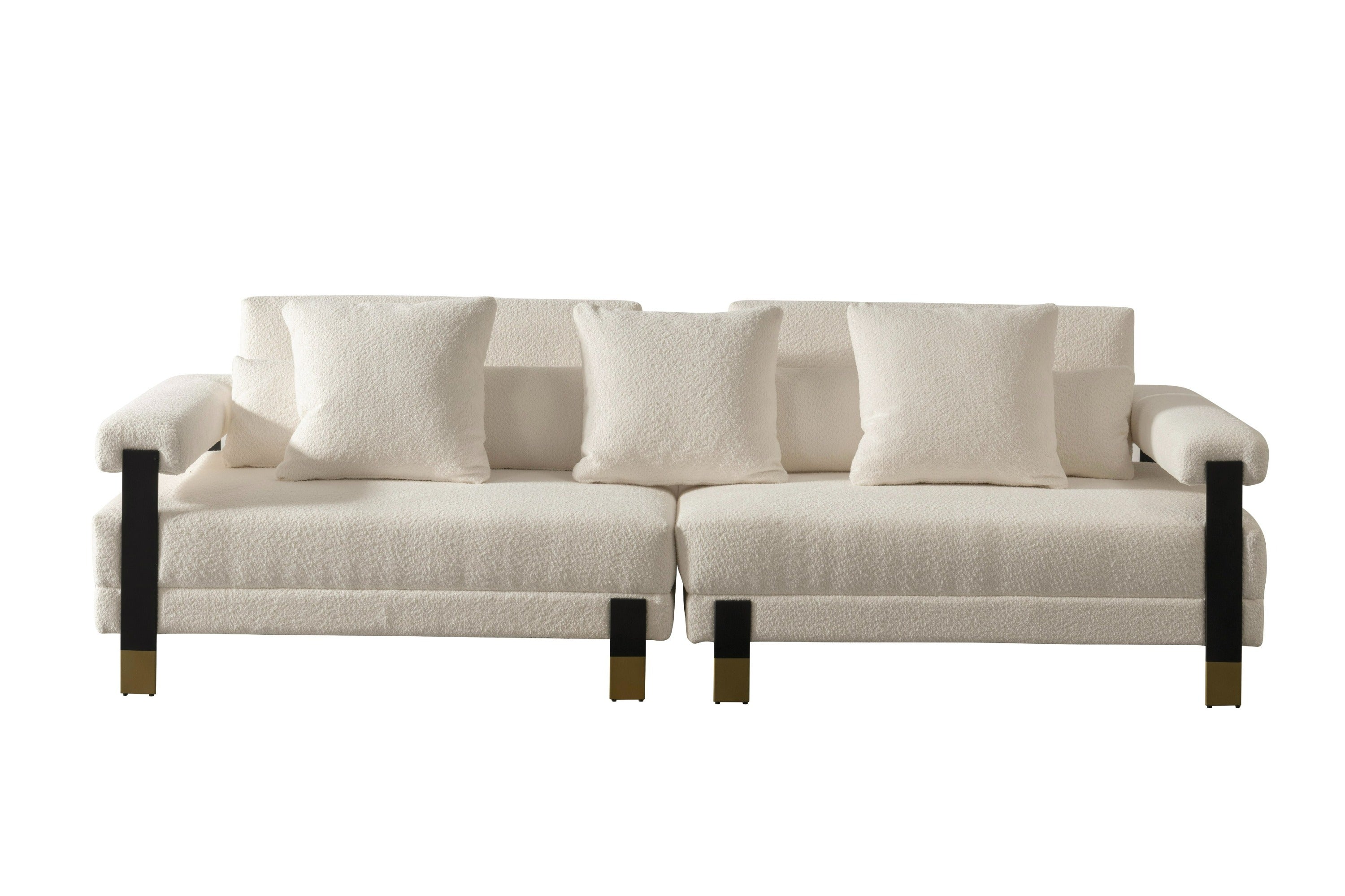 Divani Casa Stratford Modern Off White Fabric 4 Seater Sofa Model VGHM-XF530-4SOFA-IVY