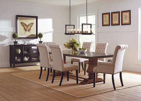 Coaster Mapleton Tufted Back Upholstered Side Chairs Beige (Set of 2) Model 190162