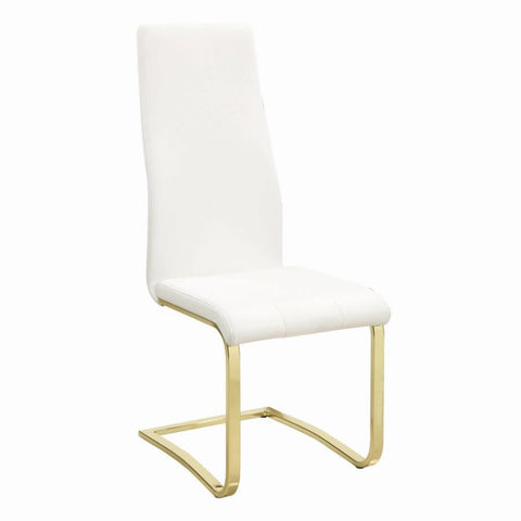 Coaster Blair Side Chairs White and Rustic Brass (Set of 4) Model 190512