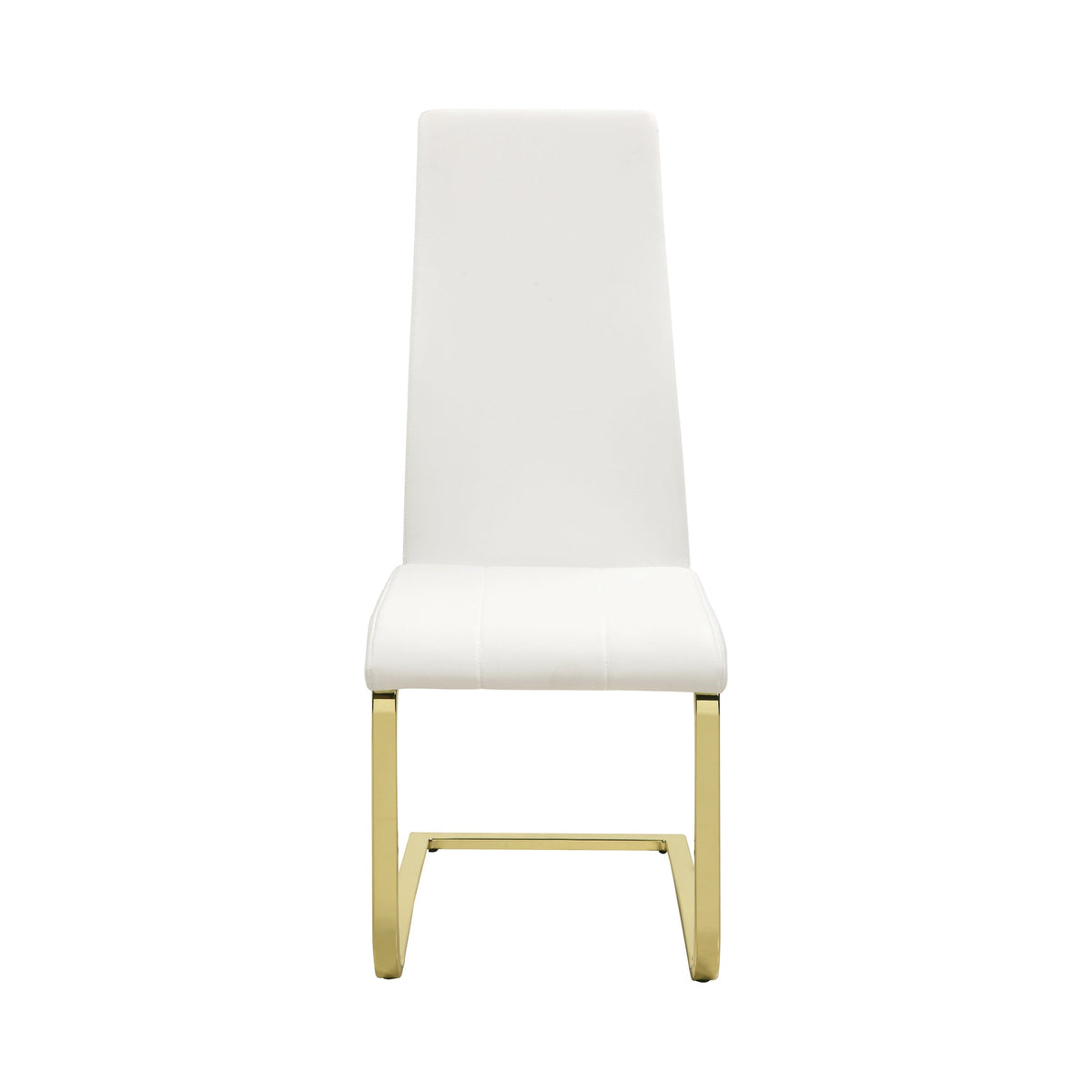 Coaster Blair Side Chairs White and Rustic Brass (Set of 4) Model 190512