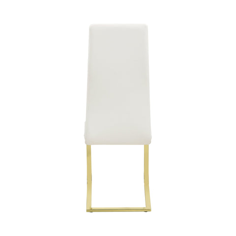 Coaster Blair Side Chairs White and Rustic Brass (Set of 4) Model 190512
