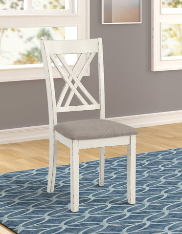 Coaster Fortress 7-piece Dining Set Chestnut and Vintage White Model 190721