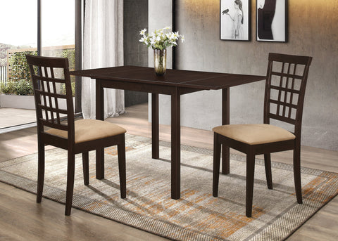 Coaster Kelso Rectangular Dining Table with Drop Leaf Cappuccino Model 190821