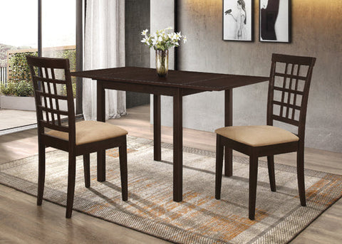 Coaster Kelso Rectangular Dining Table with Drop Leaf Cappuccino Model 190821