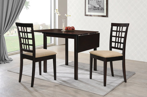 Coaster Kelso Rectangular Dining Table with Drop Leaf Cappuccino Model 190821
