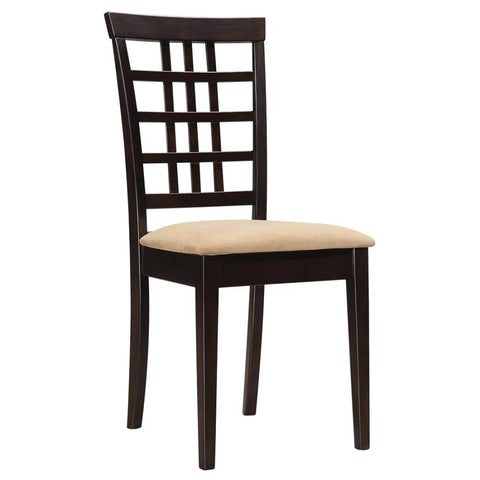 Coaster Kelso Lattice Back Dining Chairs Cappuccino (Set of 2) Model 190822