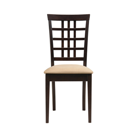 Coaster Kelso Lattice Back Dining Chairs Cappuccino (Set of 2) Model 190822