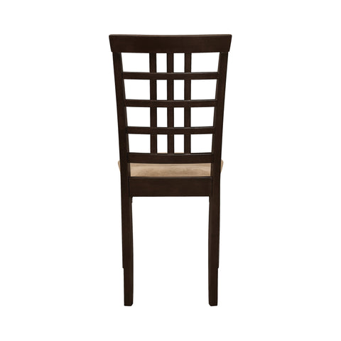 Coaster Kelso Lattice Back Dining Chairs Cappuccino (Set of 2) Model 190822